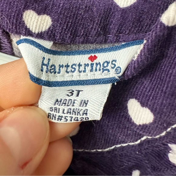 Hartstrings Purple White Corduroy Heart Pocket Shift Dress (Size 3T) - Picture 3 of 5